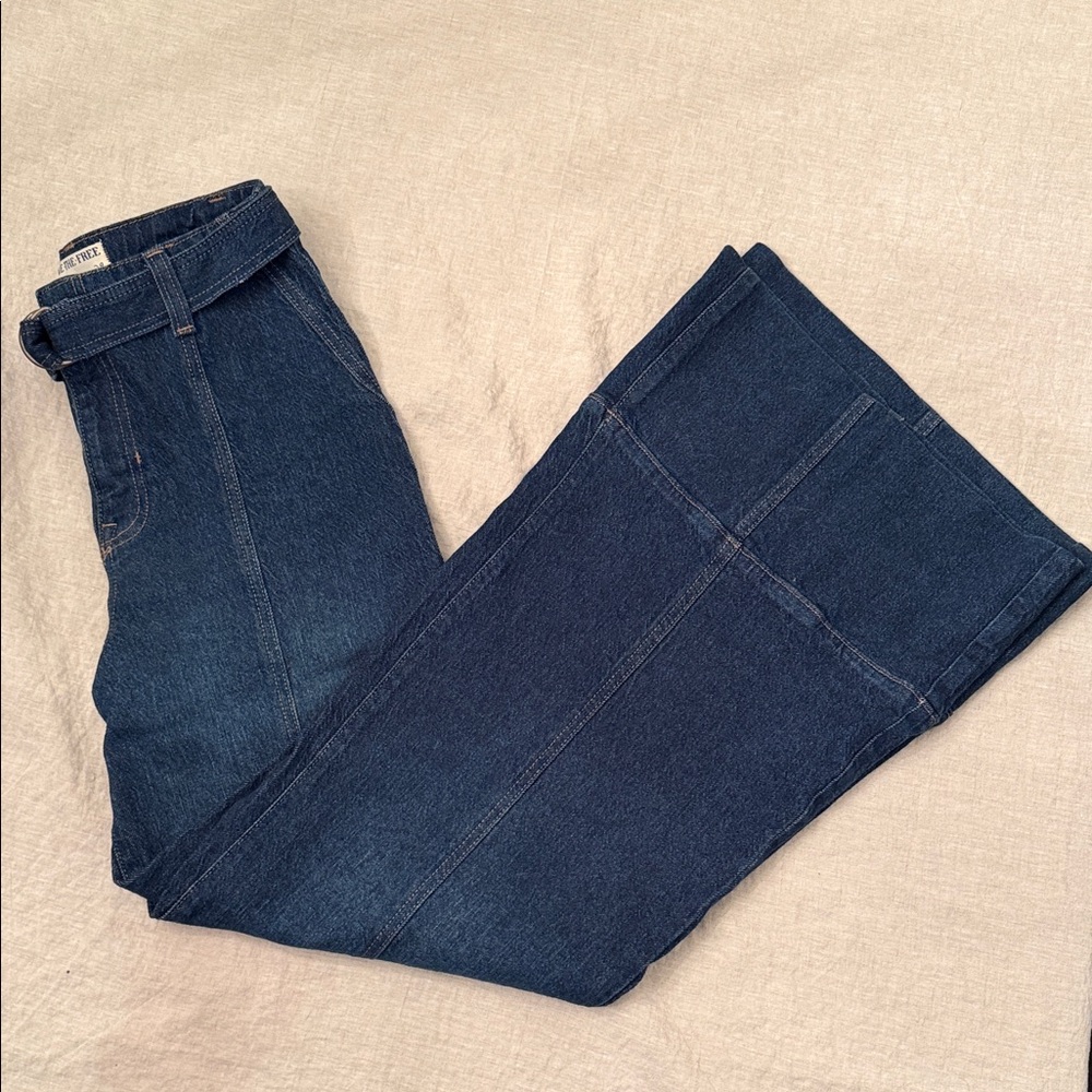 We The Free Dark Blue Flare Jeans